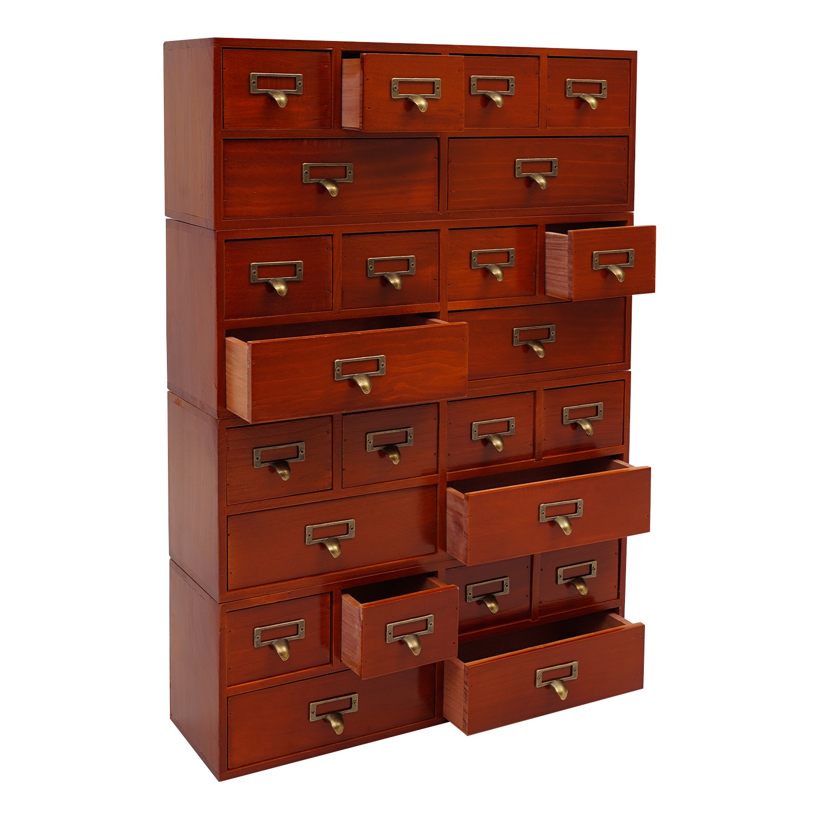 Desktop Organizer 4 Stackable 6-Drawer Organizers Wood Desktop Organizer