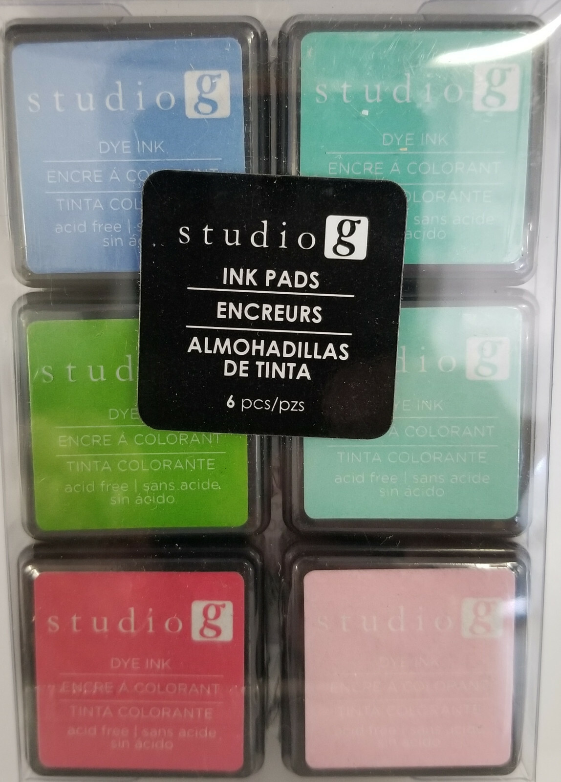 Hampton Art Studio G Set of 6 Dye Ink Pads 1" x 1"