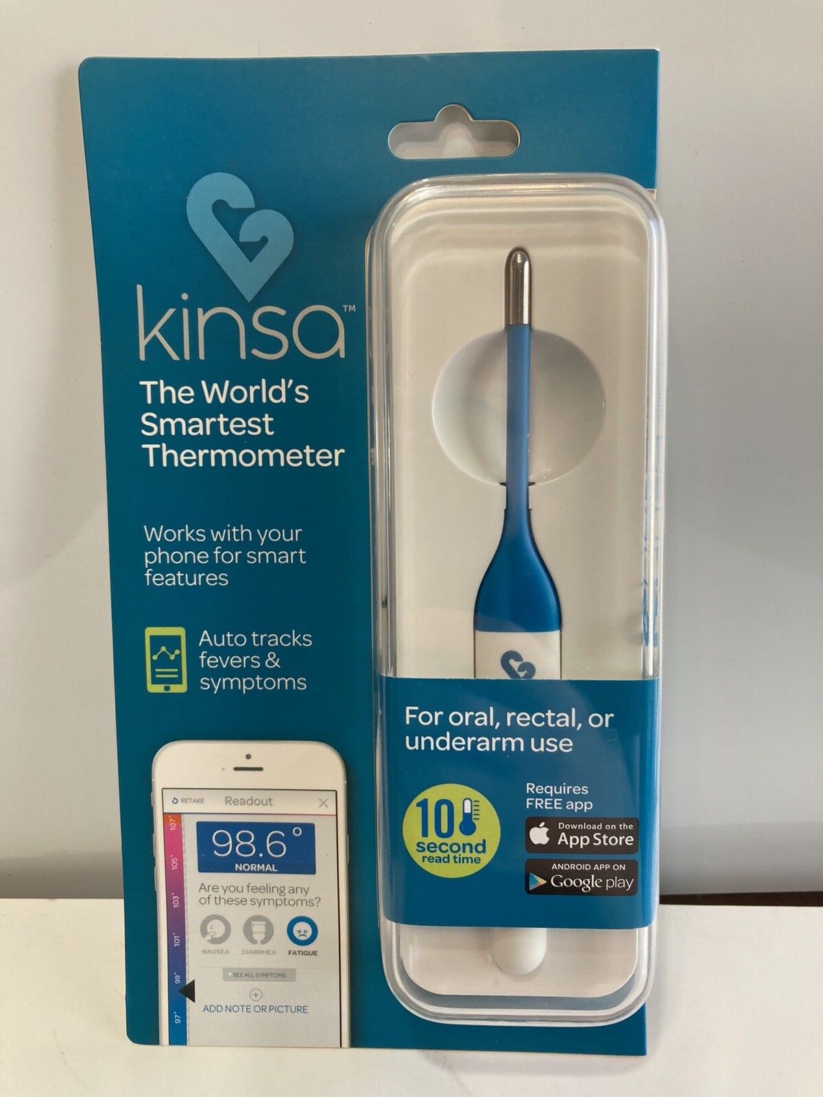 New KINSA SMART STICK Digital THERMOMETER NIB KSA-005 Oral Rectal Baby Kid Adult