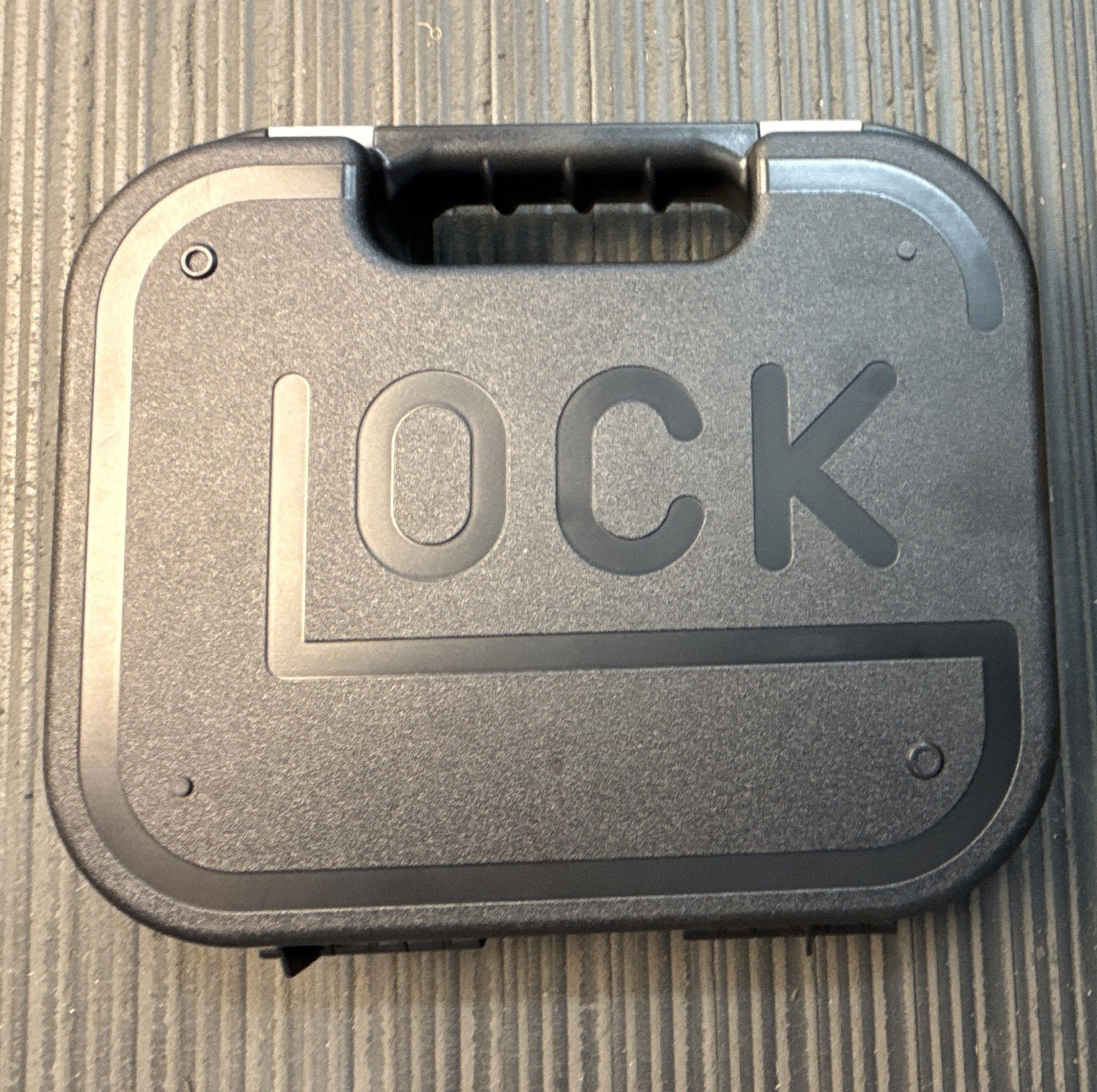 GLOCK Pistol Hard Case Black Plastic w/ Lock Durable Fits 1 Pistol Regular Lock