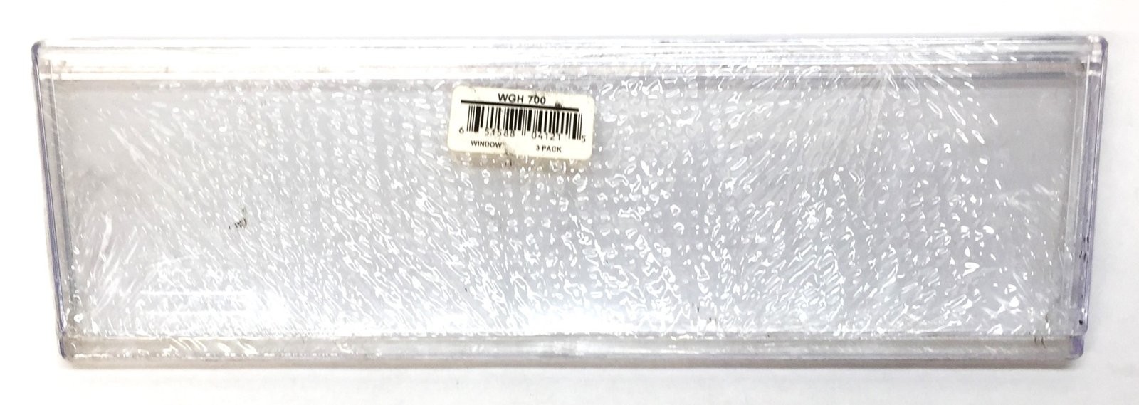 Unbranded Clear Plastic Window Front Pack (3pcs) WGH700 NOS