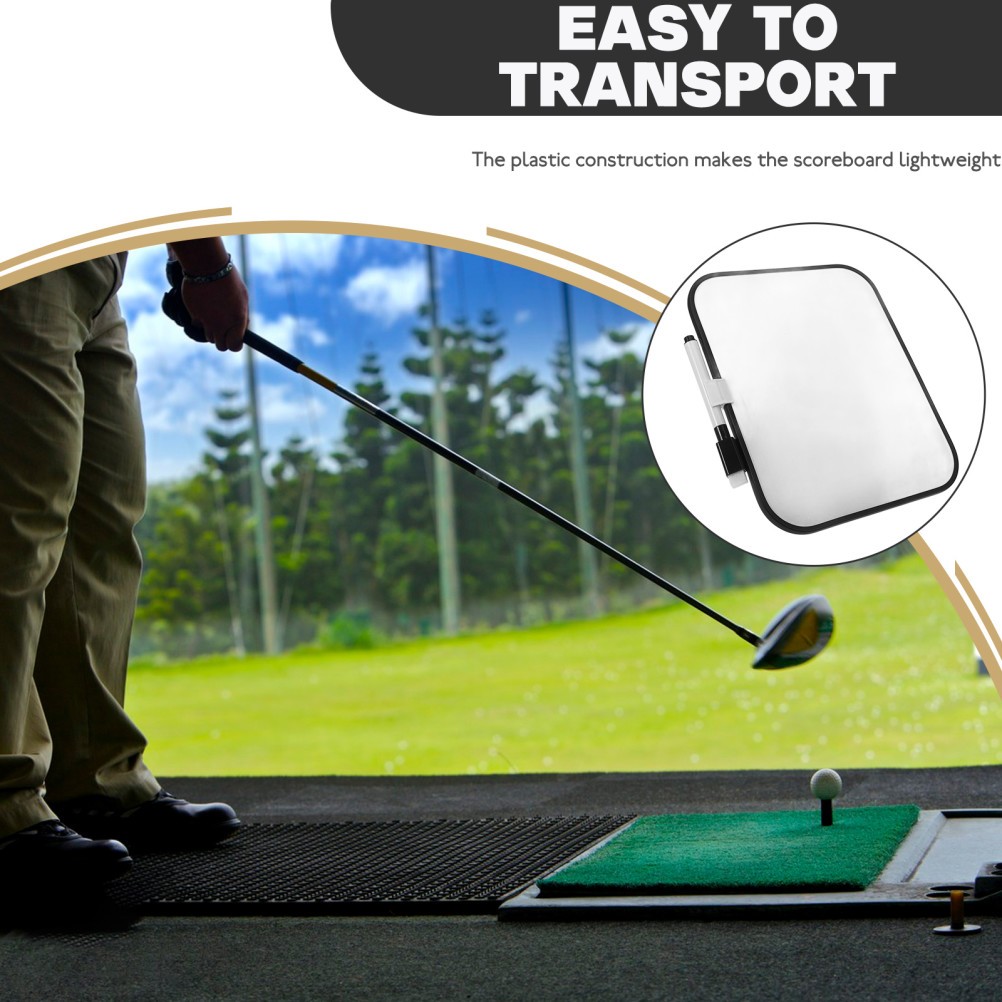 Durable Reusable Golf Dry Erase Scoreboard White Plastic Writing Board