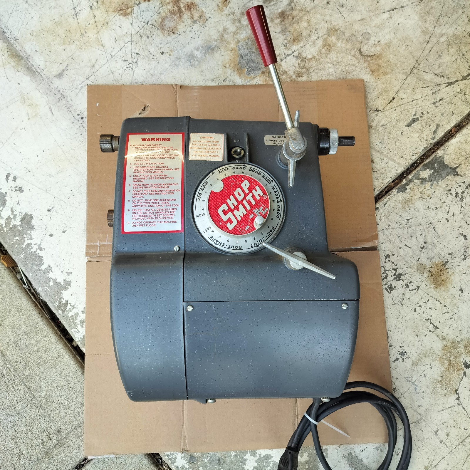 Shopsmith Mark V Headstock / Motor - Runs Great, Fully Cleaned And Oiled