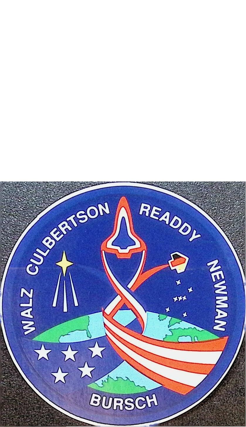 NASA STS-51 Mission Patch STICKER + Picture of Gordon Cooper and Mercury Atlas 9