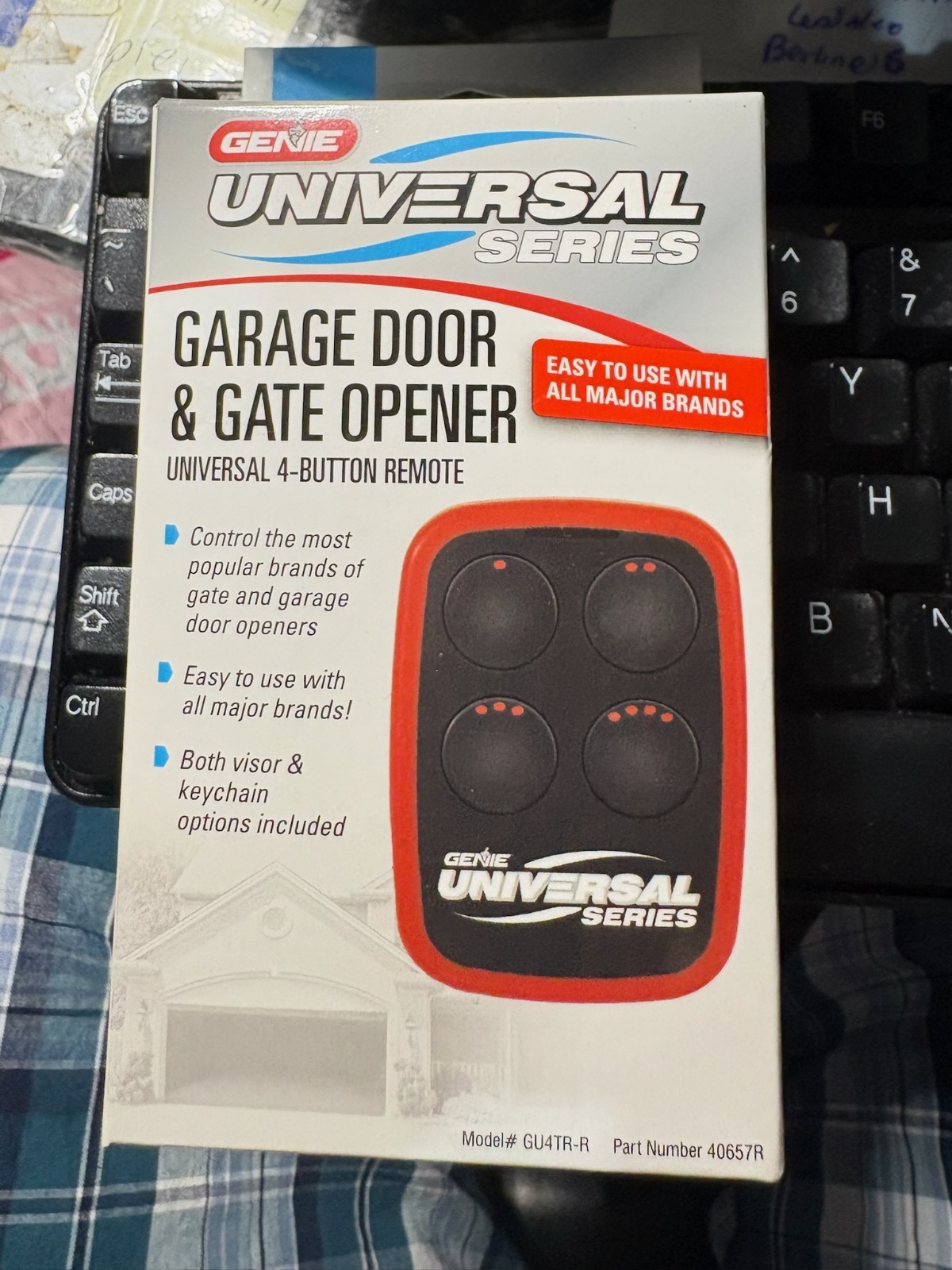 NEW! Genie Universal GU4TR2-R Garage Door Gate Opener Remote Four Button Gates