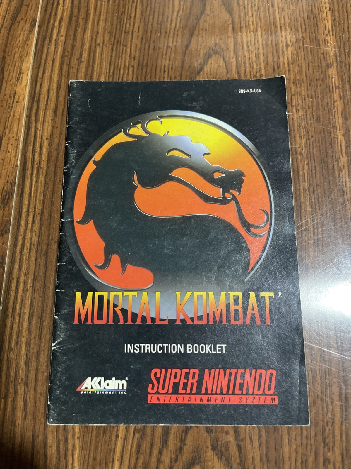 Mortal Kombat SNES Manuel Only- Instructions Booklet