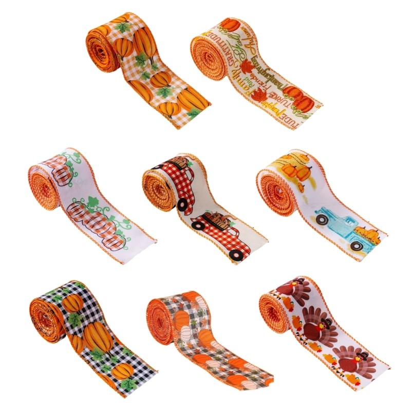 Classical Autumn Decorative Ribbons for Projects and Gift Baskets Decorations