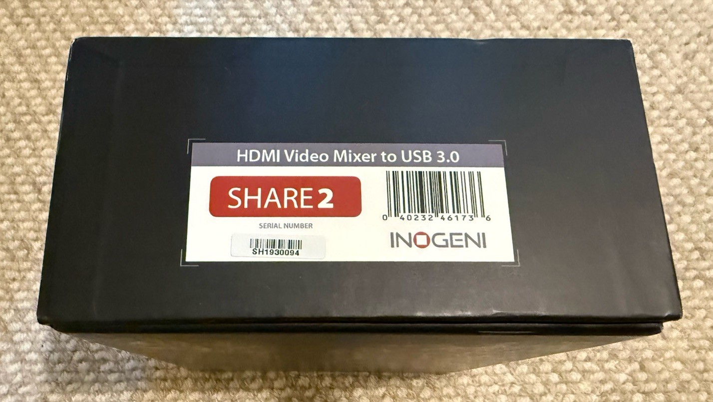 INOGENI SHARE2 HDMI Video Mixer USB 3.0 Capture Device w/ Box Untested