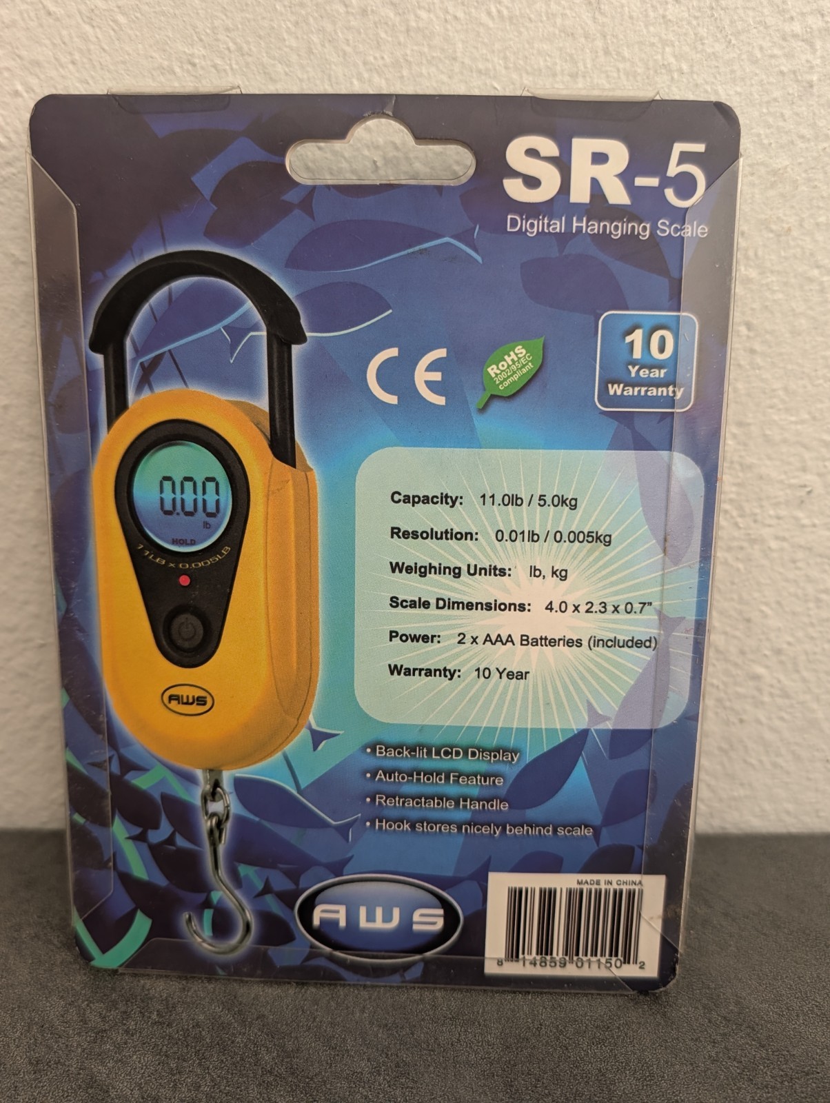 AWS SR-5 Digital Hanging Scale- Yellow NIB