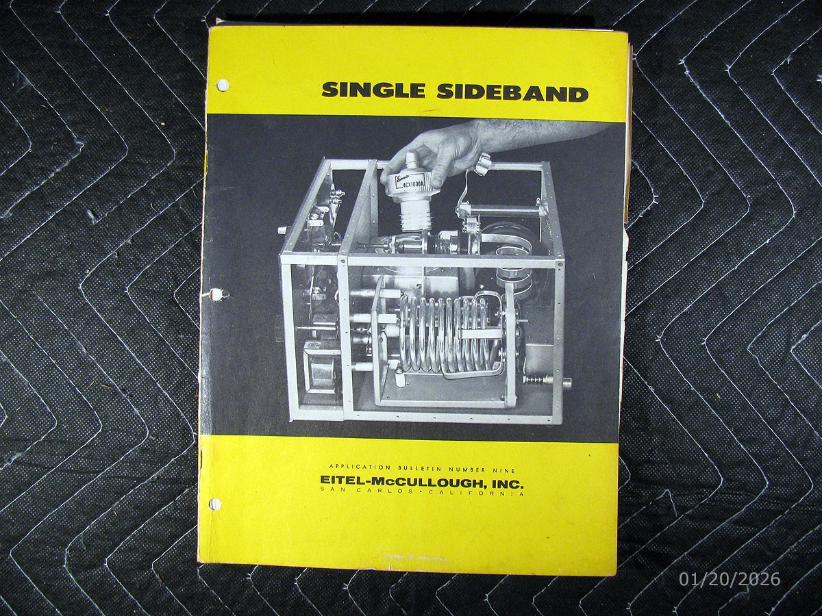 Eitel-McCullough Inc. (Eimac) "Single Sideband" Application Bulletin Number Nine