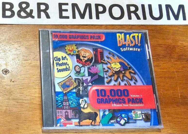 10,000 Graphics Pack Volume 1 - (1999 GraphicCorp/Corel) - New, Sealed CD-ROM
