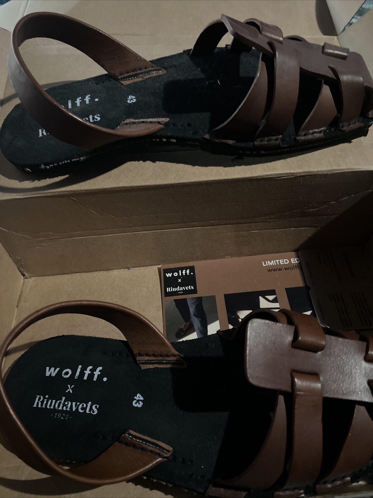 Wolff Men Sandals 10 43 Brown Lightly Worn