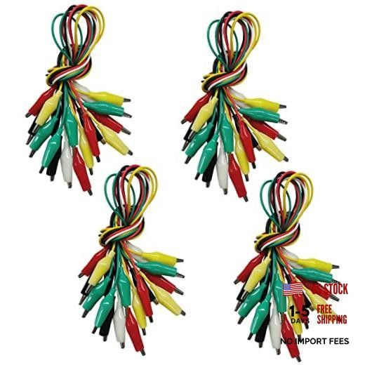 40PCS Premium Alligator Clips Electrical, Crocodile Cable, Test Leads 40pcs
