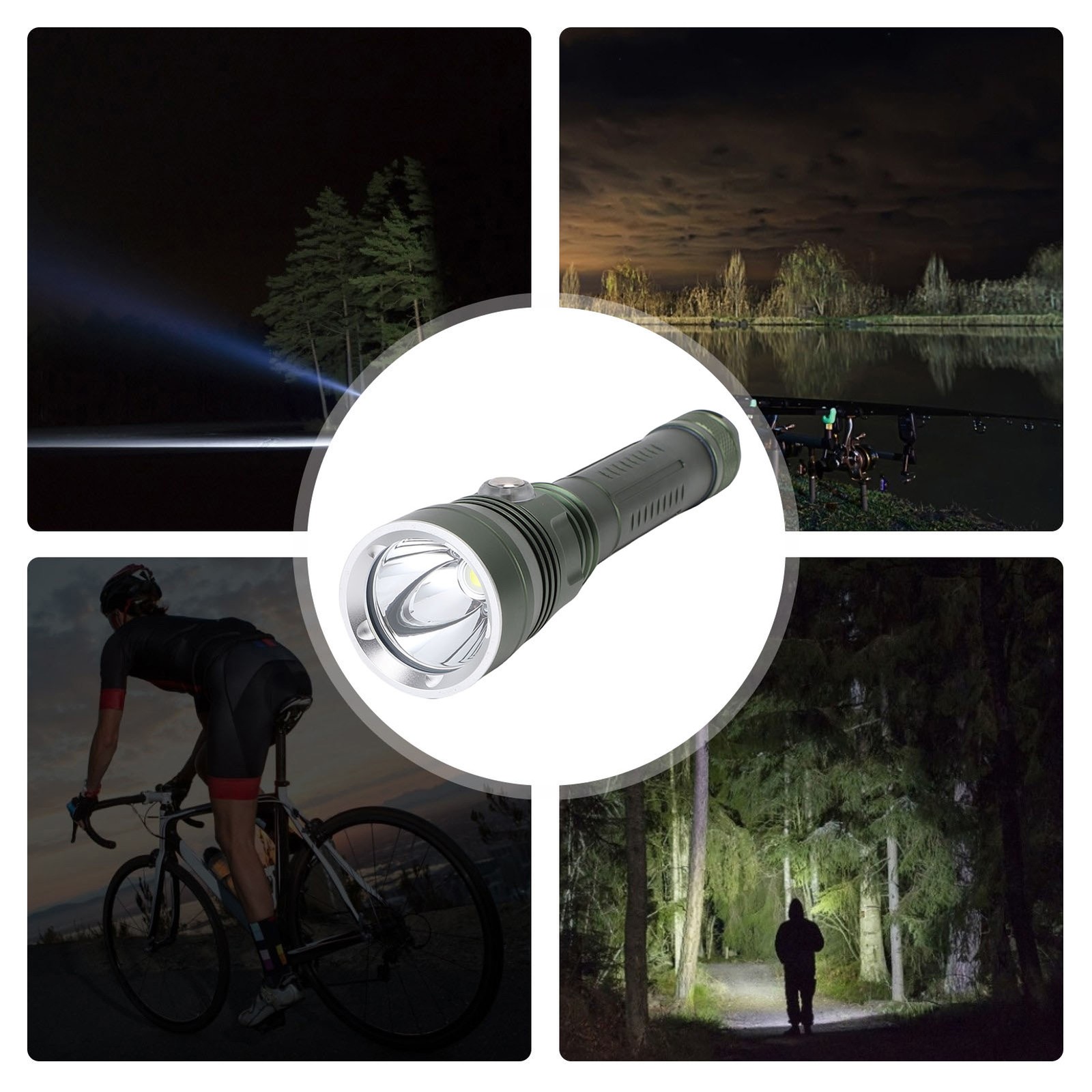 Dive Torch Diving Flashlight 80m Water Proof For Underwater Salvage