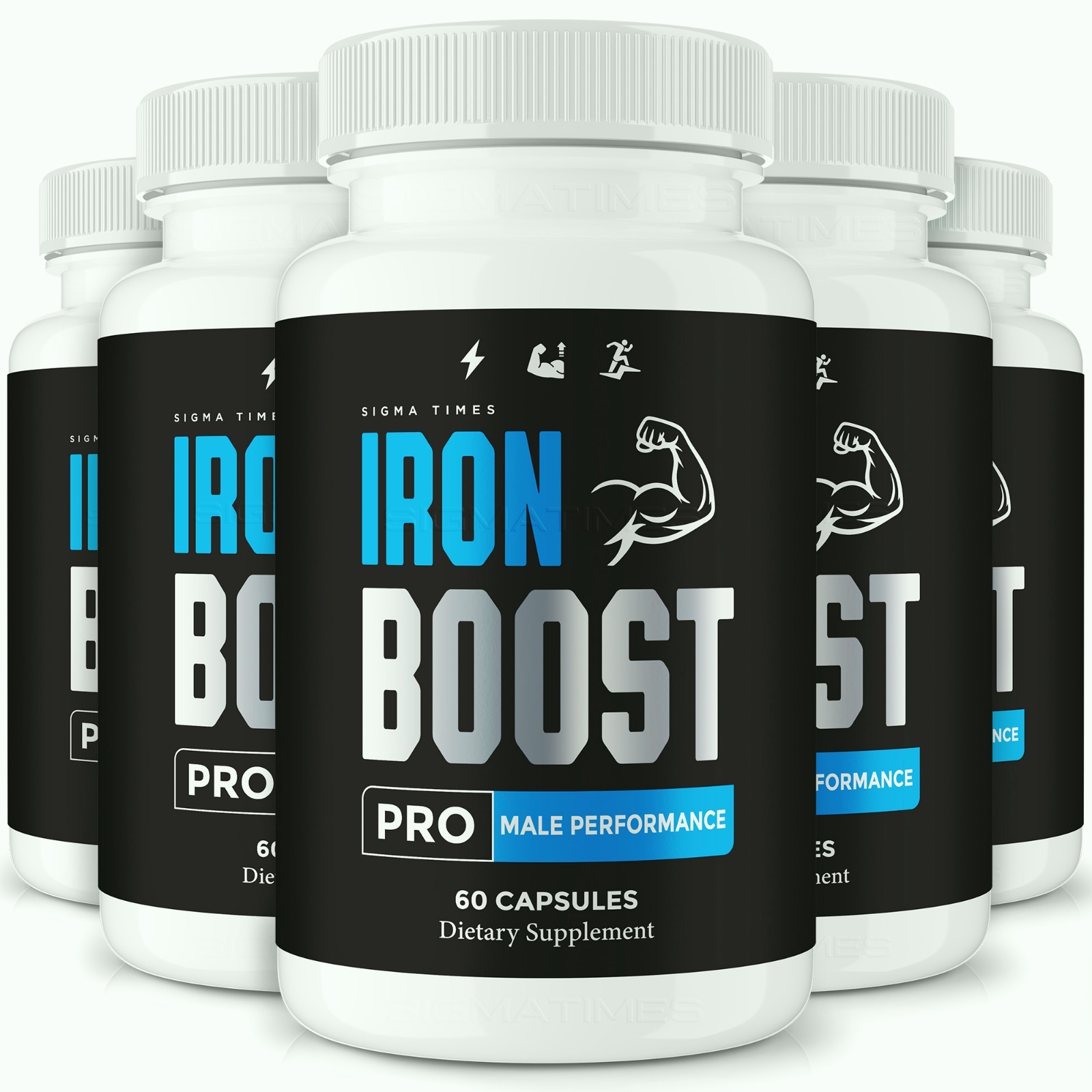 Iron Boost Pro, Advanced Performance Supplement for Men - 5 Pack