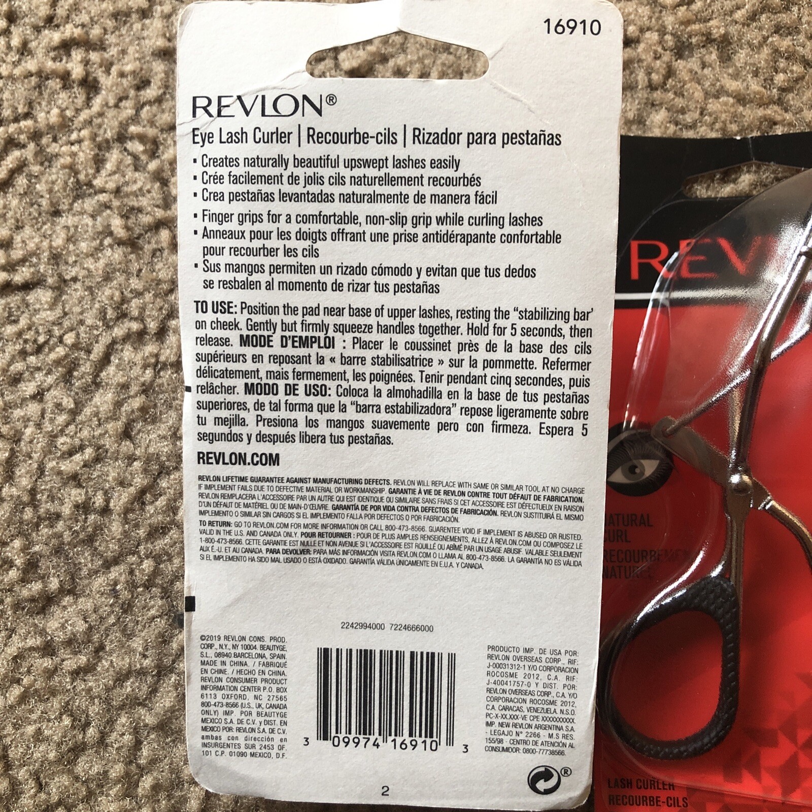 A lot of 3x Revlon Eyelash Curlers – Natural Curl, Stainless Steel, Model 16910
