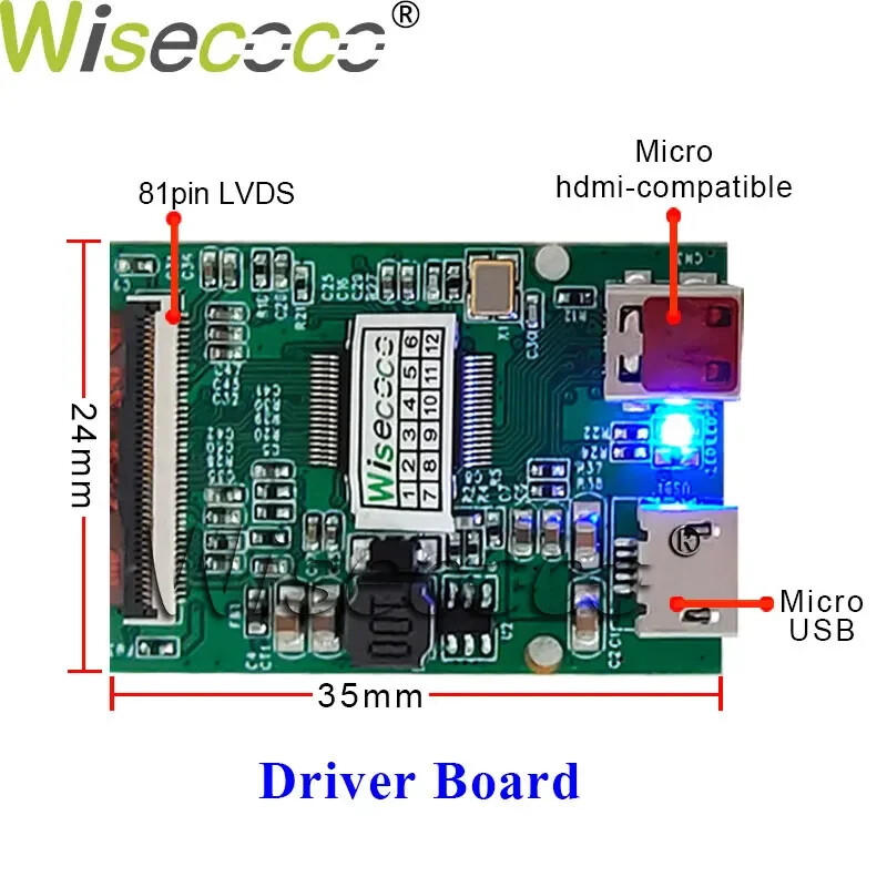 0.71 Inch 1920x1080 OLED Display DIY Project Screen With HDMI Driver Board Panel
