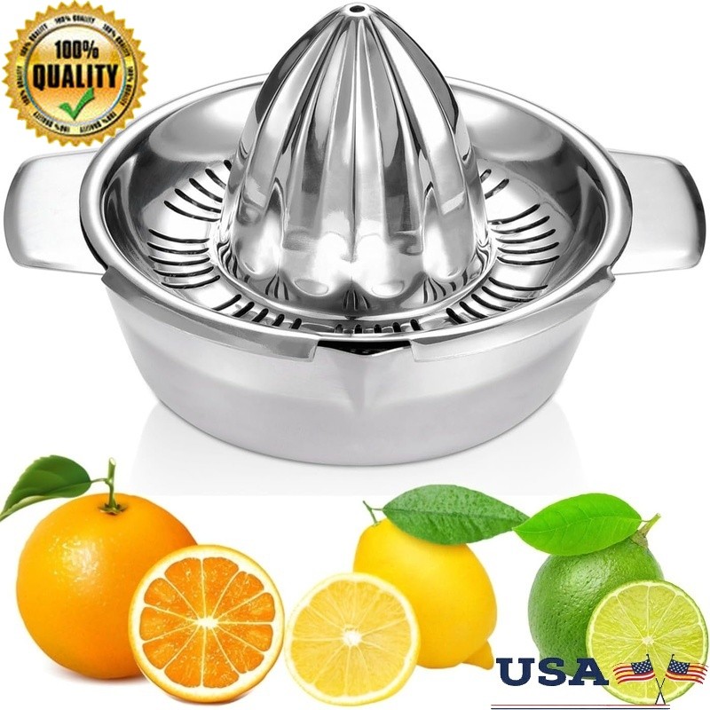 Stainless Steel Manual Citrus Juicer Efficient Easy Clean Dishwasher Safe New