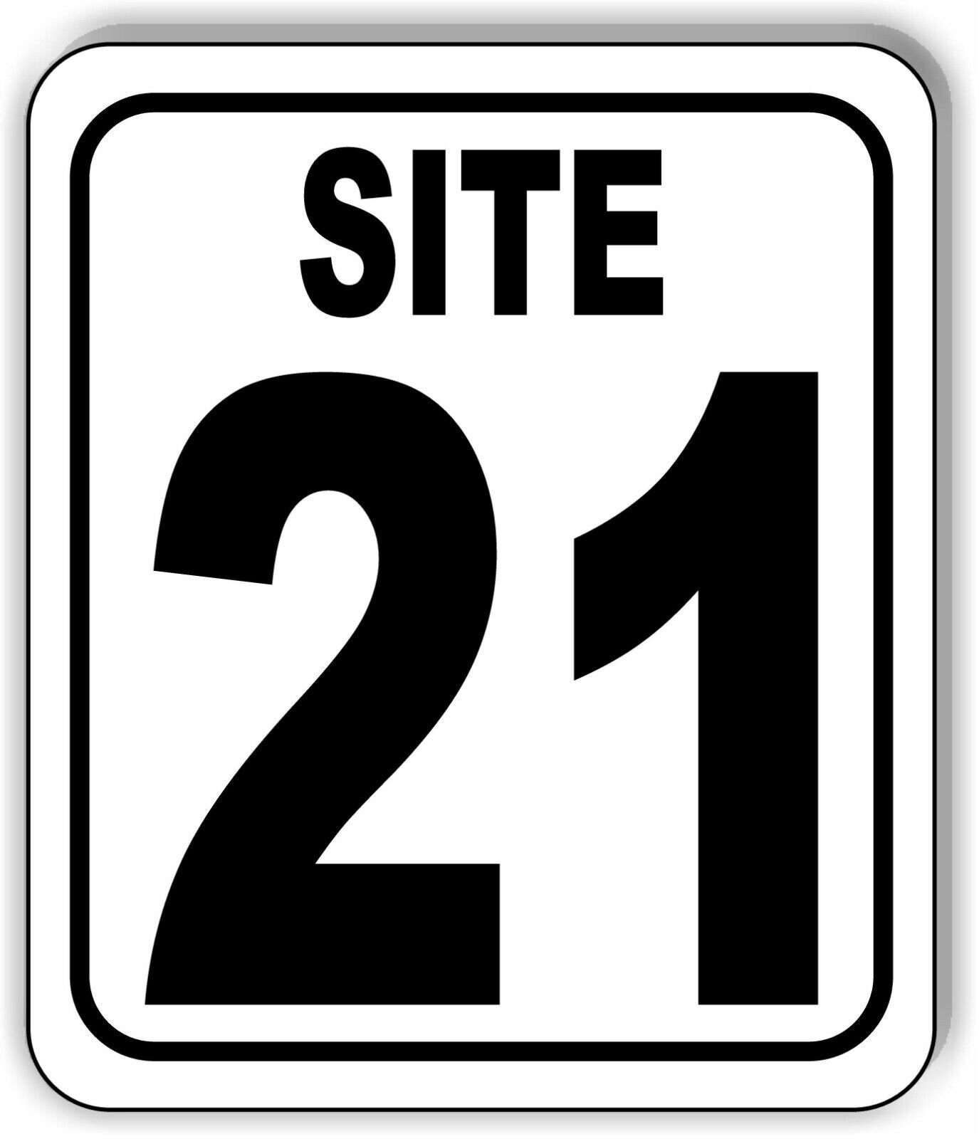 SITE 21 CAMP GROUND LOT NUMBER Aluminum Composite Sign