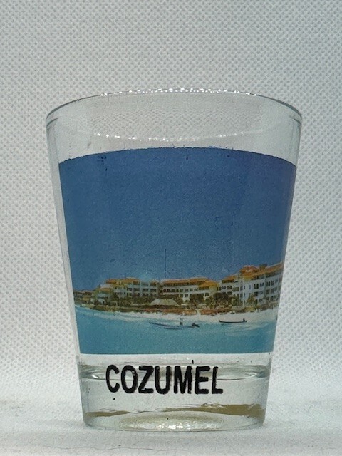 Cozumel Shoreline Clear Standard Shot Glass