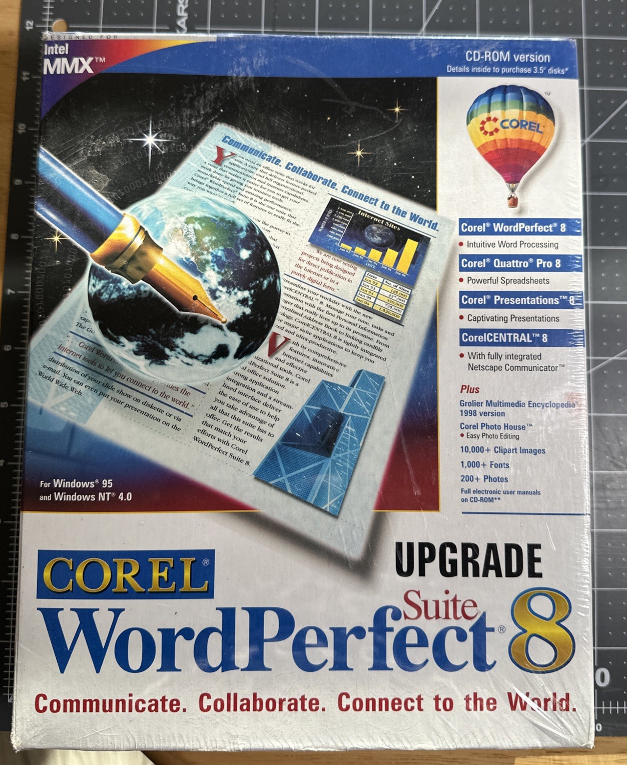 Corel WordPerfect Suite 8 Upgrade Factory Sealed Windows 95 NT CD-ROM NOS
