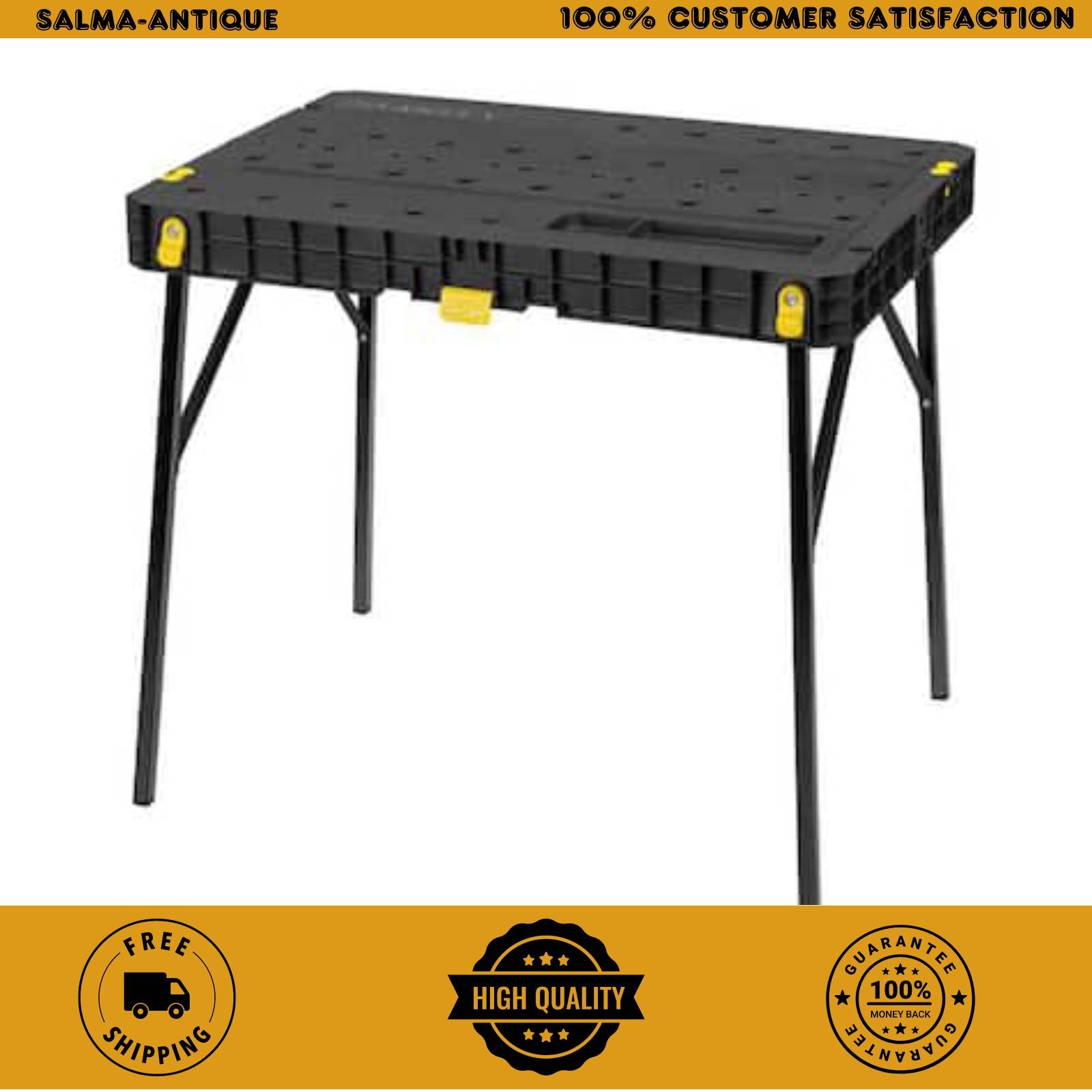 Stanley Fold Up Workbench 33.5 x 23.5 in Portable Compact STST11552 Workshop