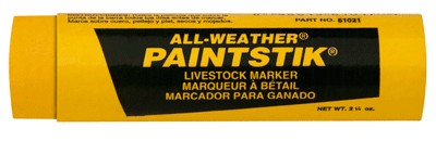 Paintstick Livestock Marker, All Weather, Yellow - 61021