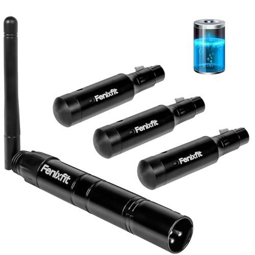 Wireless DMX512 Transmitter Receiver Rechargeable DMX Wireless 1 3 PCS Black