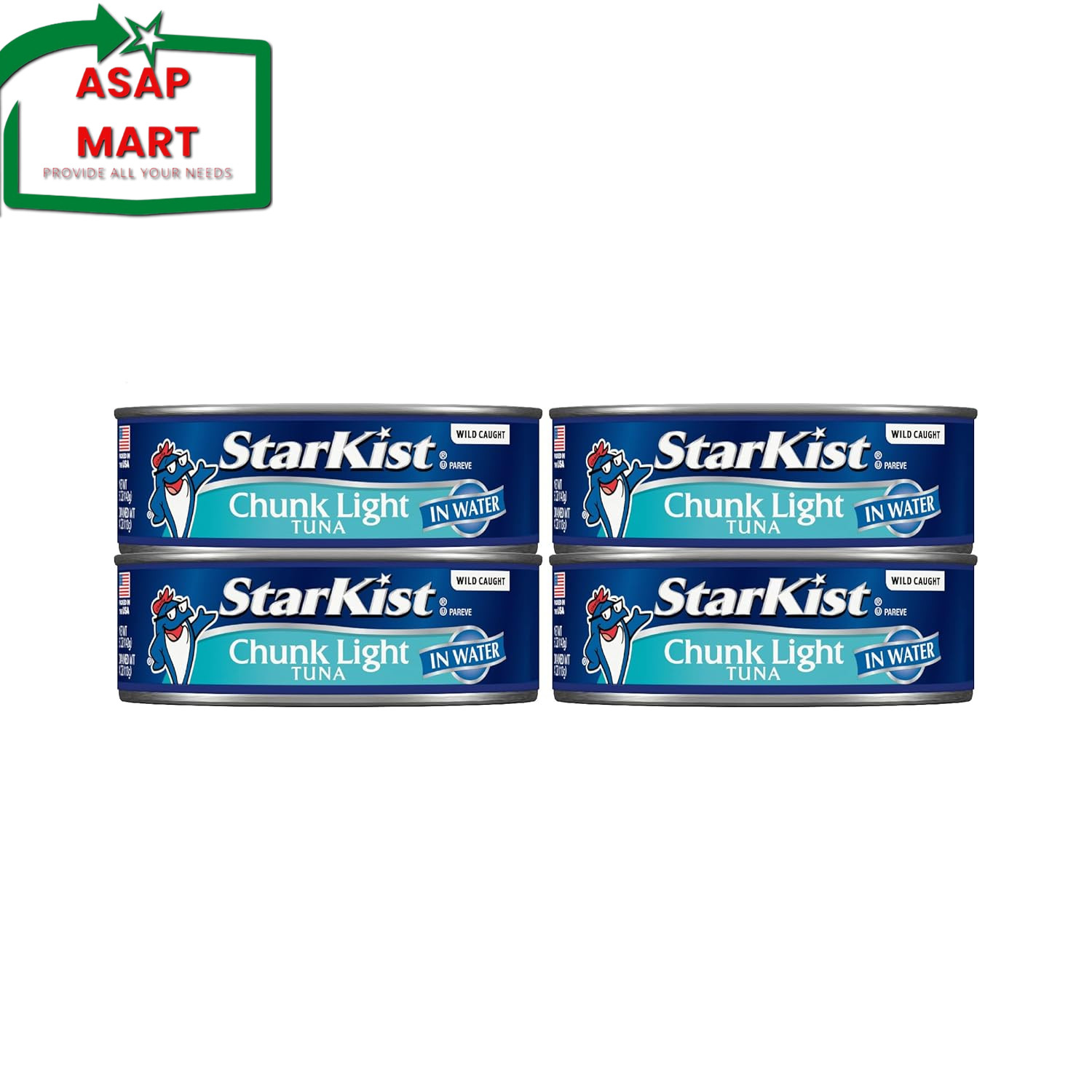 Starkist Chunk Light Tuna in Water, 5 Oz (4 Pack) Canned Tuna Fish, Wild Caught