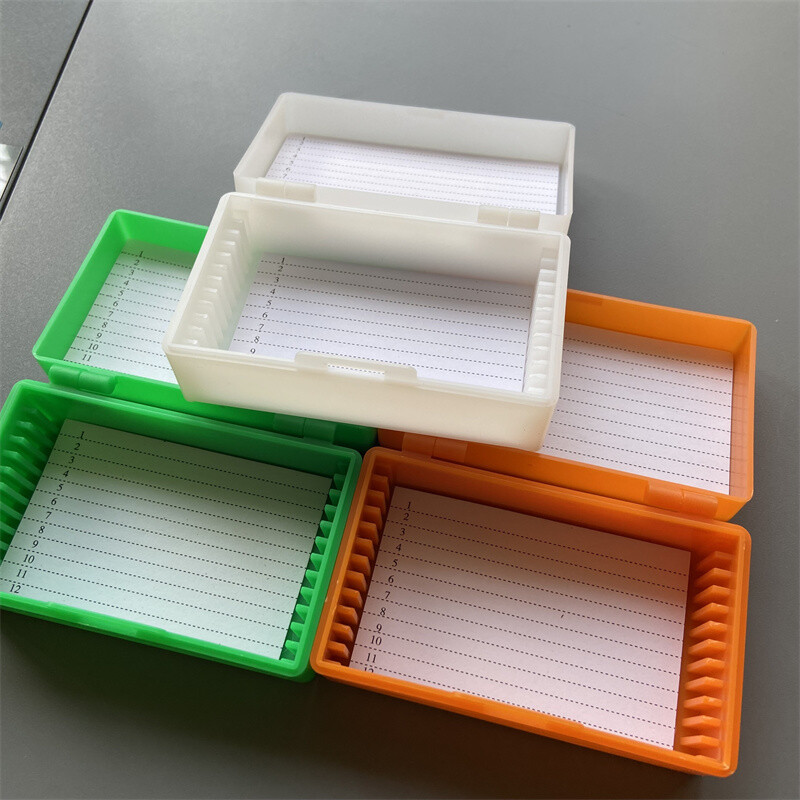 Plastic Lab Pathological Slides Storage Box Microscope Slides Box Holder Case
