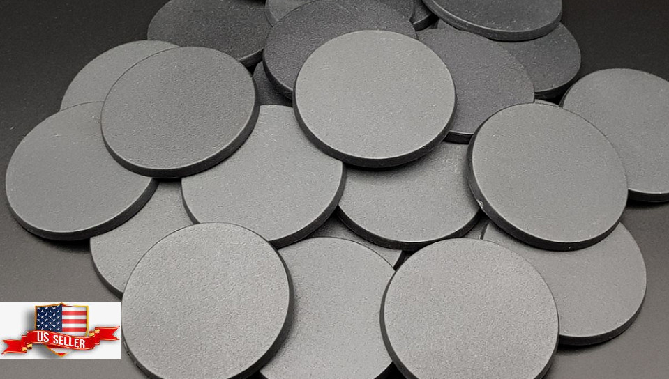 Pack of 12, 60 mm Plastic Round Bases Miniature Wargames Table Top Gaming 40k