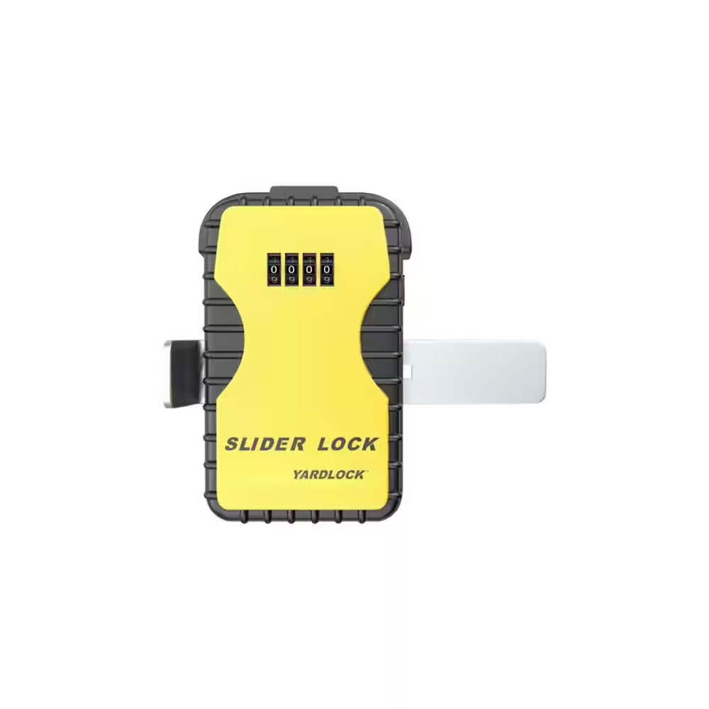 Keyless Garage Door Slider Lock, Yellow