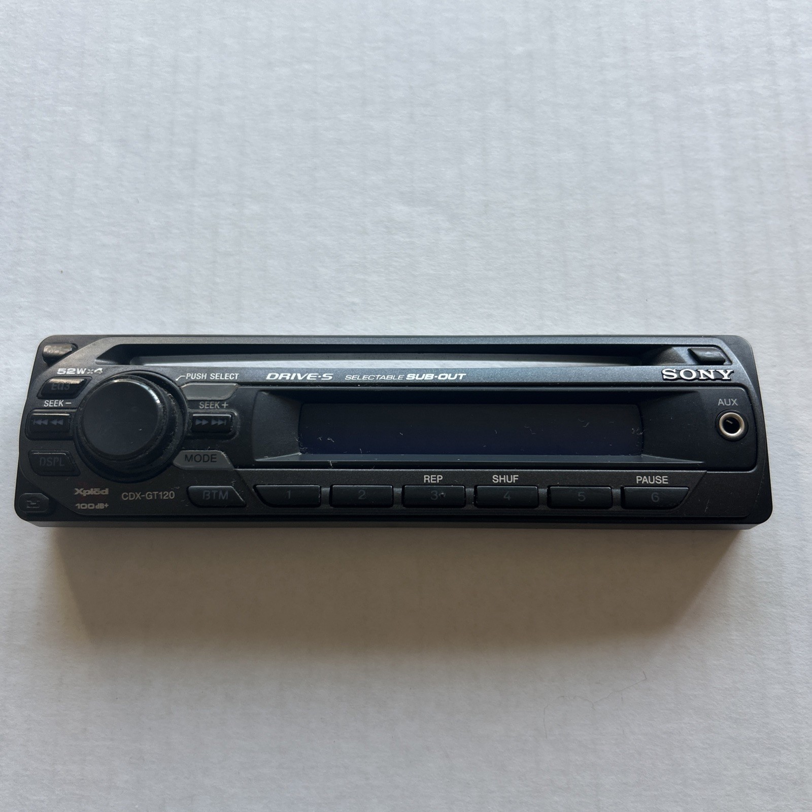 Sony CDX-GT120 Replacement Faceplate For Car Stereo