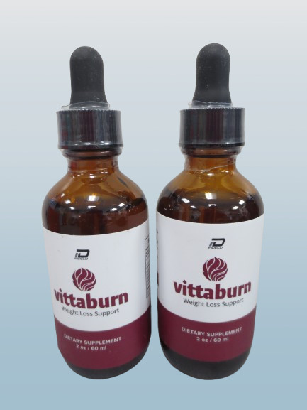 VITTABURN WEIGHT LOSS SUPORT DIETARY SUPPLEMENT 2 OZ NWOB LOT OF 2 EXP: 03/2027