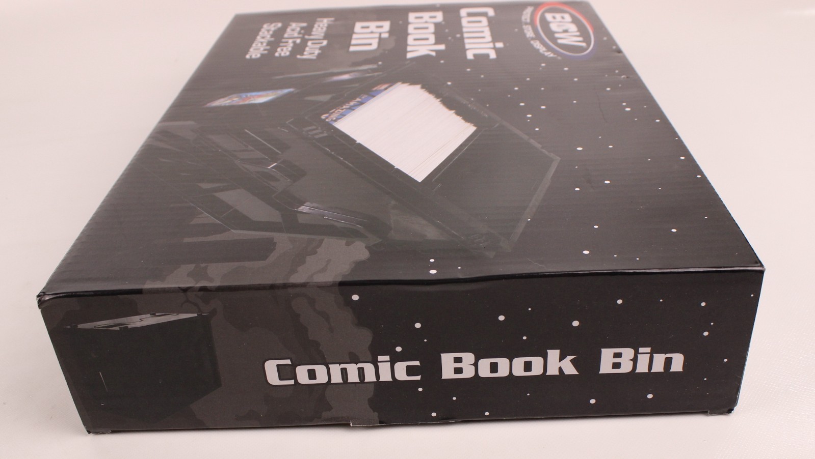 BCW Short Comic Book Bin Heavy Duty Stackable Plastic Box Holds 150 Bagged NOB