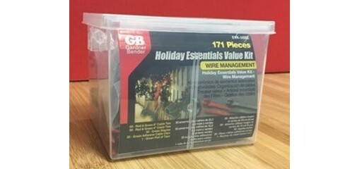 171pc Holiday Christmas Tree Light Value Kit Wire Managment Zip Cable Ties Clips