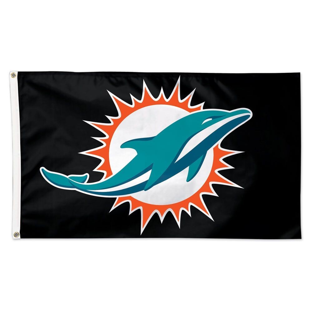 Miami Dolphins Football fans 3x5 ft Black Flag - Ideal NFL Gift Banner