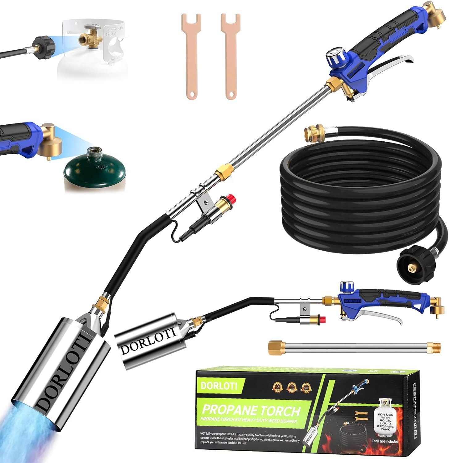 Propane Torch Weed Burner Kit Blow Torch High Output W/ Self Igniter & Turbo