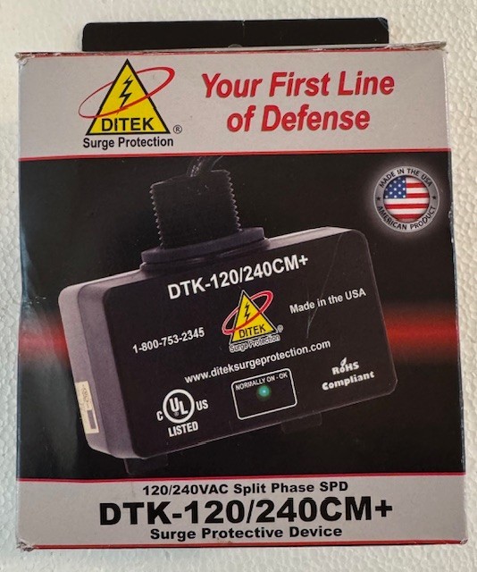 DITEK DTK-120/240CM+ Surge Protective Device New Open Box Ships FREE in the USA