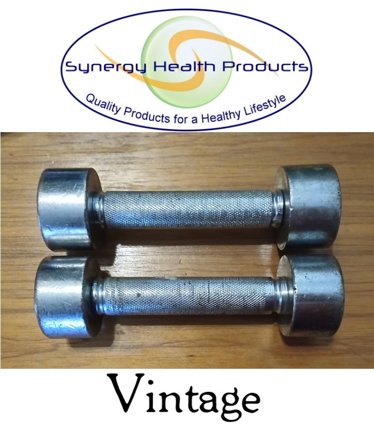 Vintage Bollinger 3 lb Pound Chrome Dumbbells (Pair) Adjustable