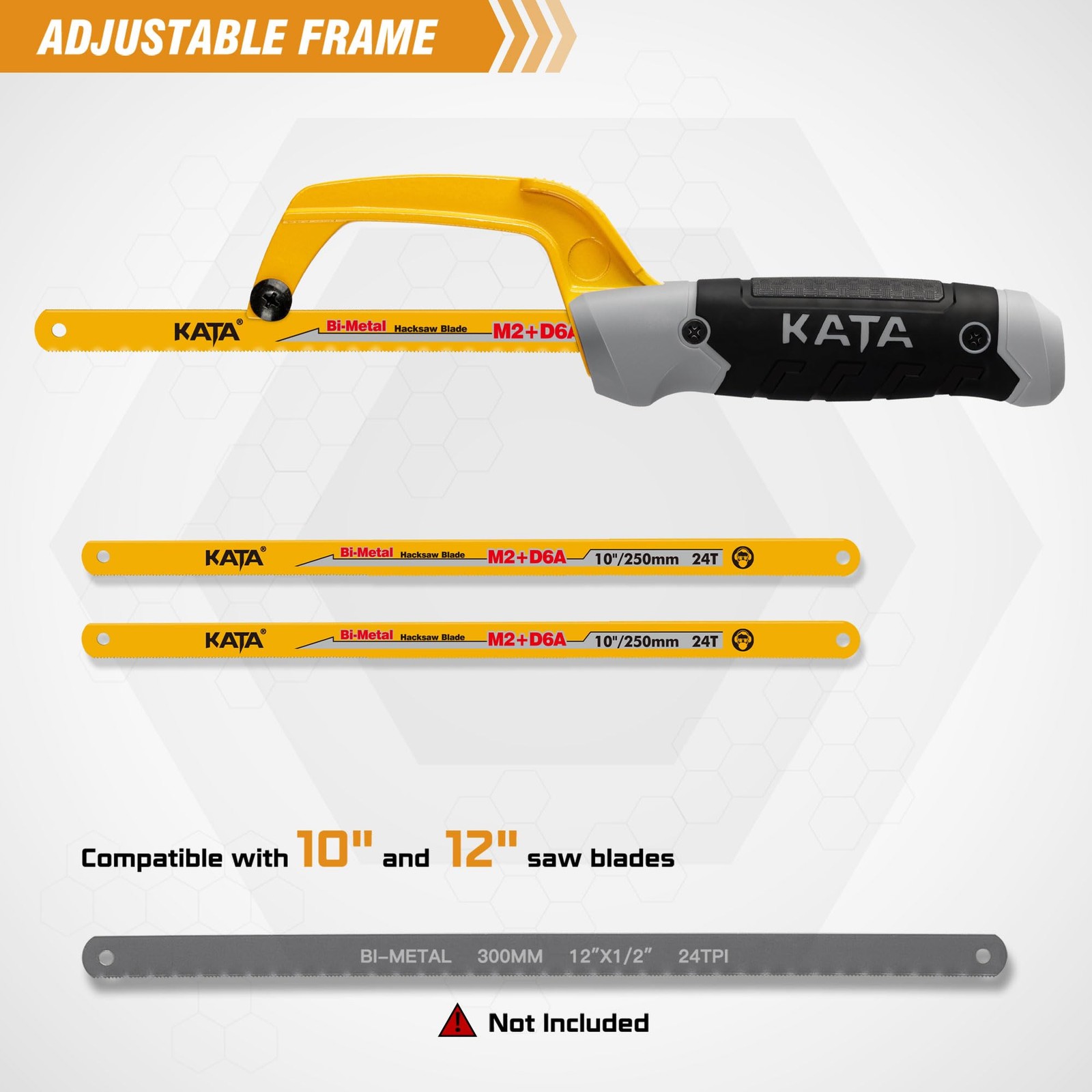 KATA Mini Hacksaw for Metal Cutting, Small - 3PC, ['Orange', 'Black', 'Gray']