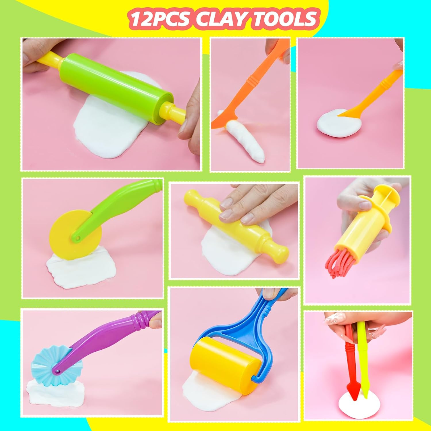 Dough Tool Set, 31 Pcs Basic Dough Tools Kits for Kids, Dough Accessories Includ