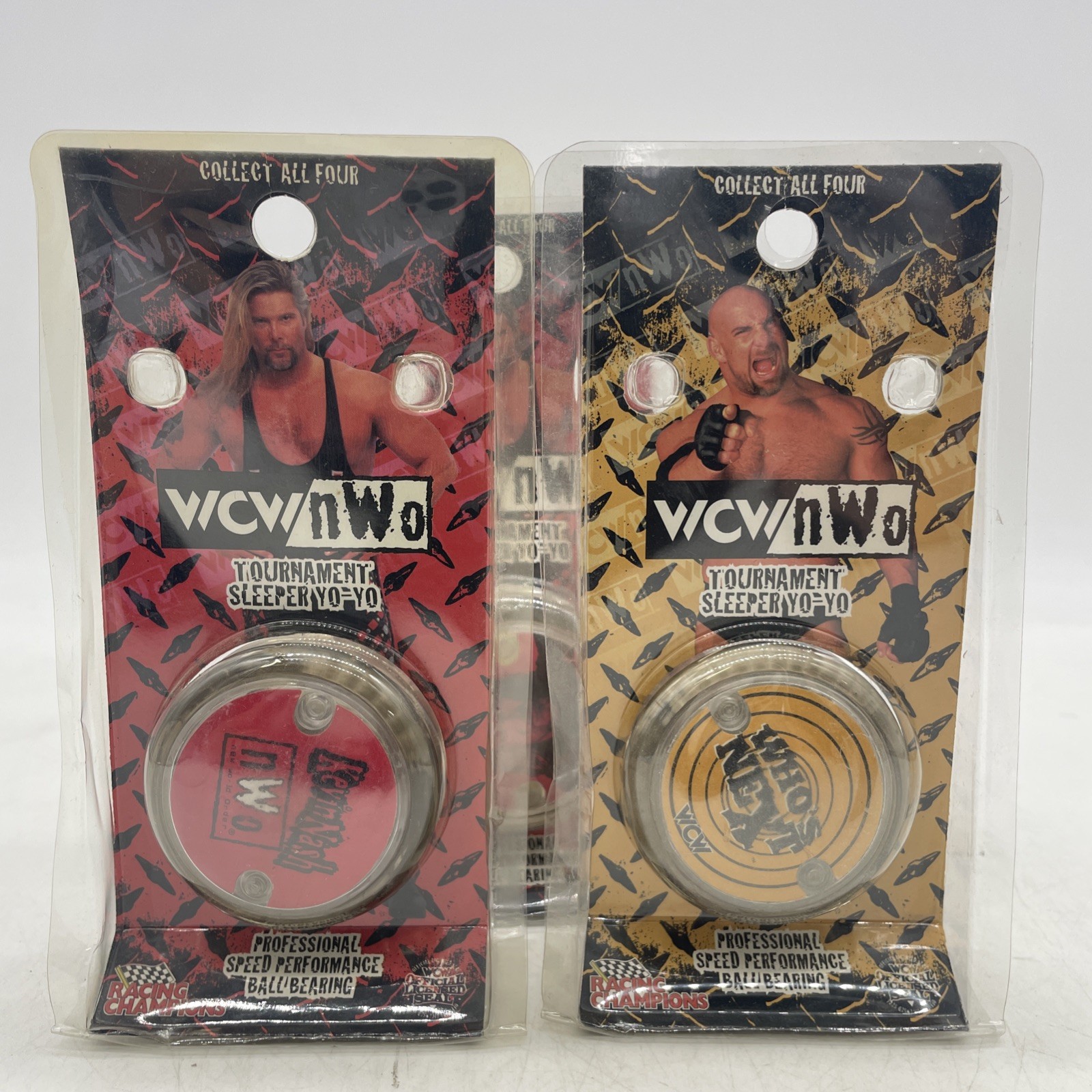 1999 Collectible WCW / NWO Tournament Sleeper YoYo LOT 2 Kevin Nash & 1 Goldberg