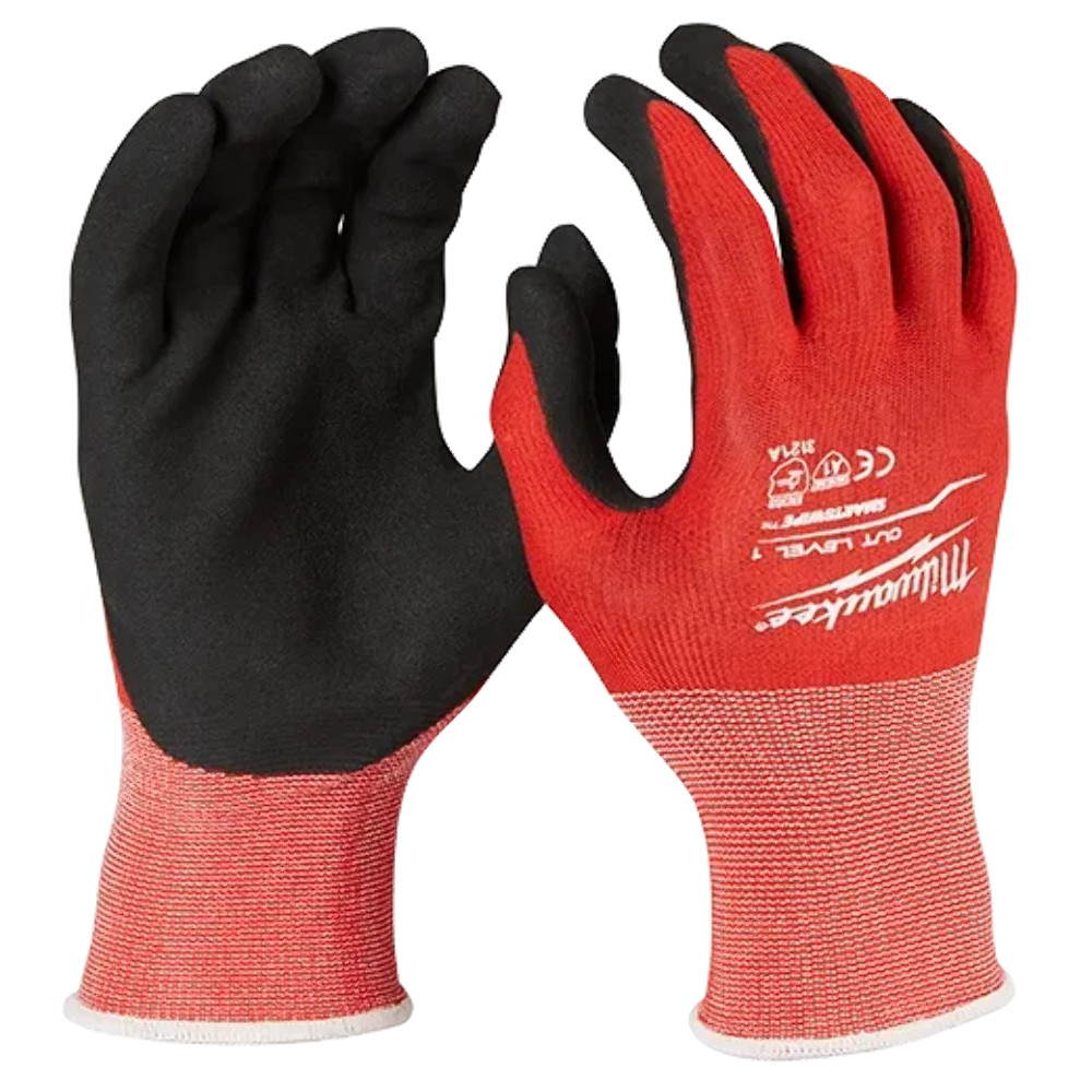 Milwaukee 48-22-8904B Cut 1 Dipped Gloves – XXL (12 Pack)