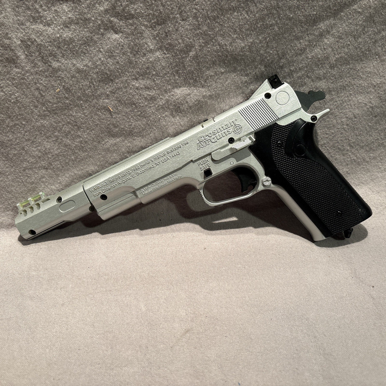 Crosman  2210 .22 Pellet Pistol Co2 Silver Repeat Air Tested
