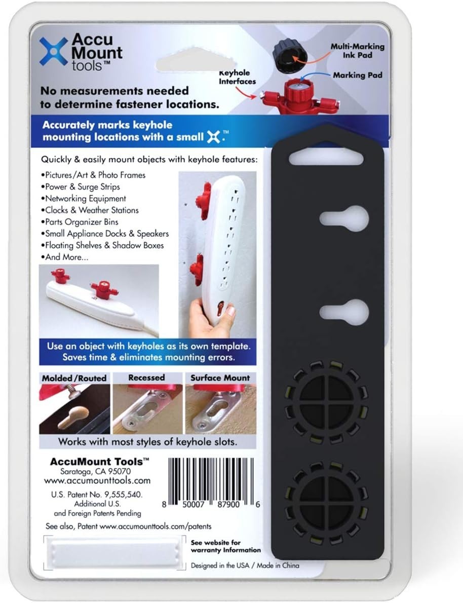 Picture & Frame Hanging Tool with Recessed Marker - 1000+ High-Visibility Marks
