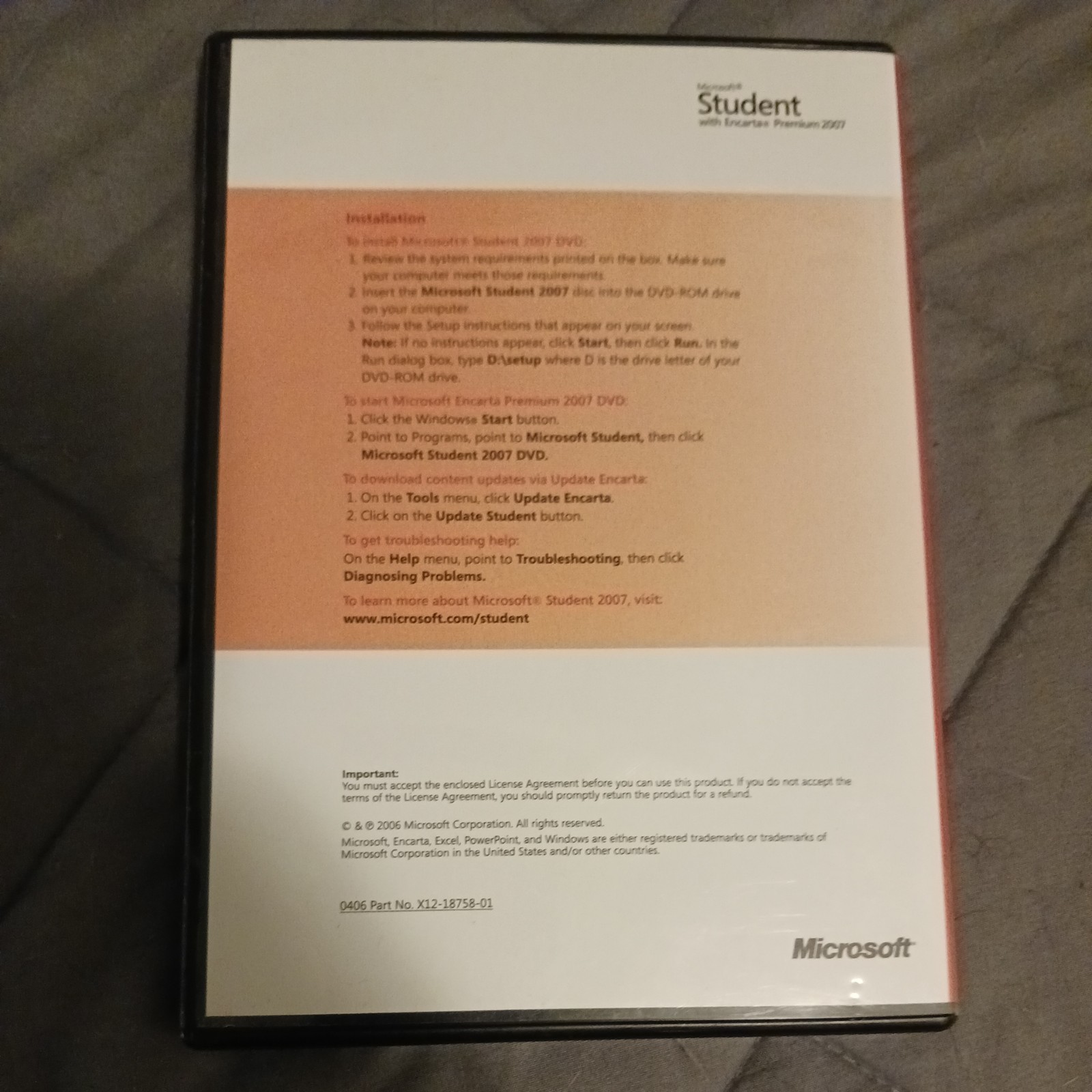 Microsoft Student with Encarta Premium 2007 PC CD-ROM for Windows