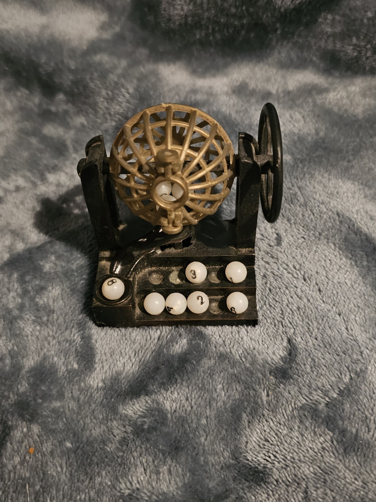 Vintage Metal Pencil Sharpener Miniature BINGO BALL Game Made In Hong Kong