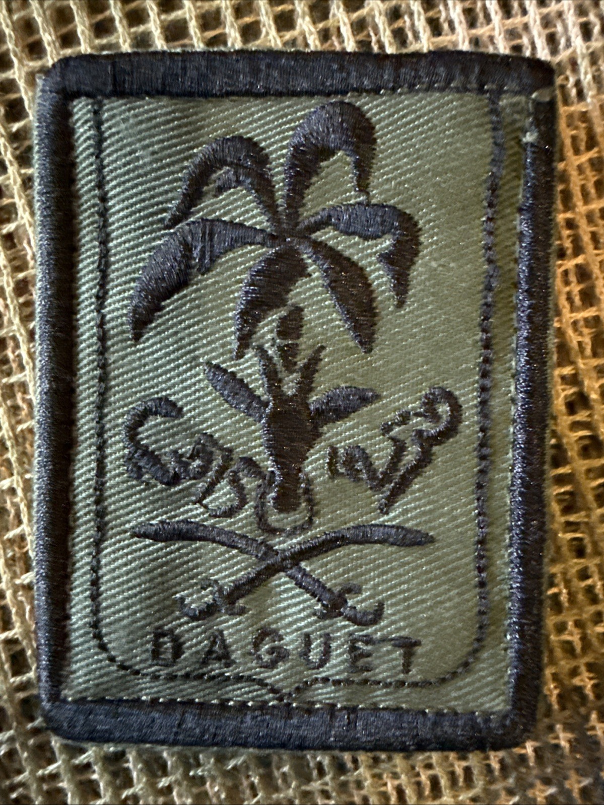 French NATO Forces Forces Operation DAGUET Pocket Patch OD GREEN