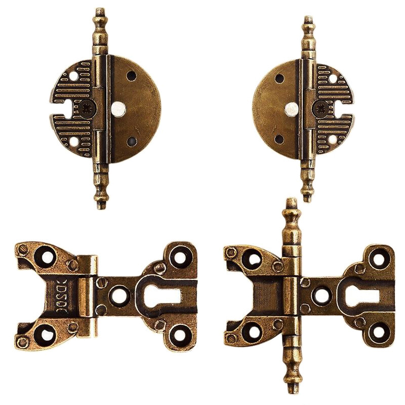 4PCS Zinc Alloy Furniture Hinges Cupboard Closet Bookcase TV Cabinet Door Hinges